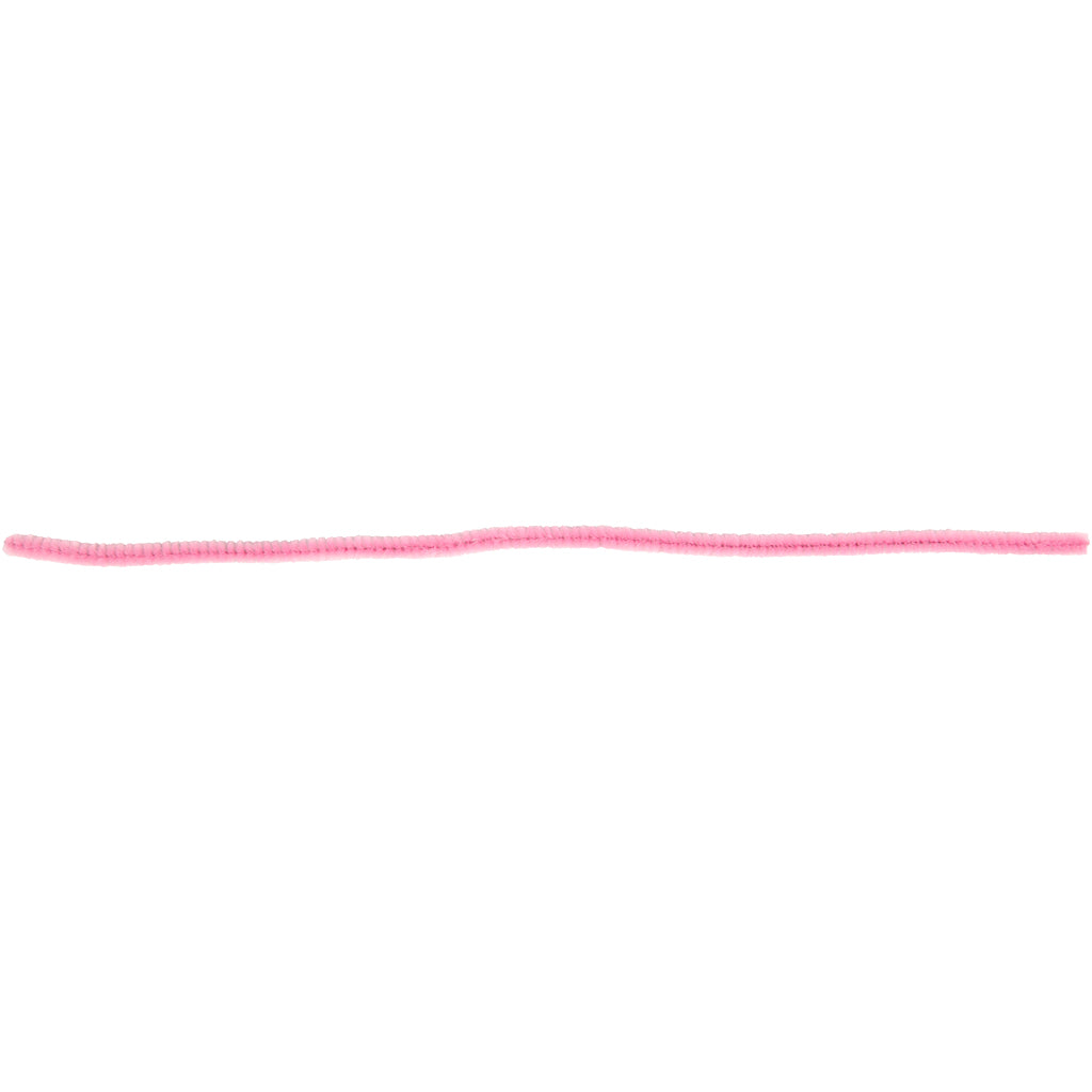 Chenille, L: 30 cm, tykkelse 6 mm, pink, 50 stk./ 1 pk.