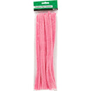 Chenille, L: 30 cm, tykkelse 9 mm, pink, 25 stk./ 1 pk.