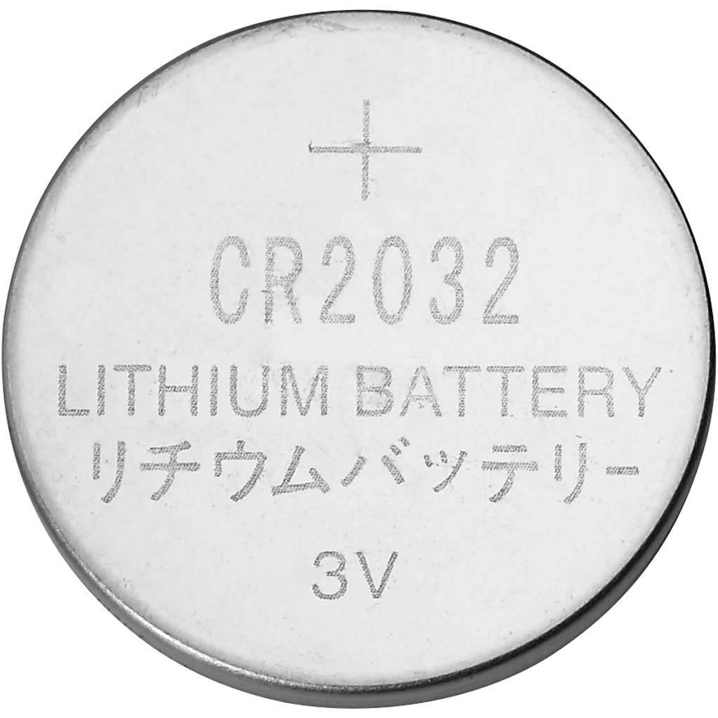 Knapcellebatteri, CR2032, diam. 20 mm, 6 stk./ 1 pk.