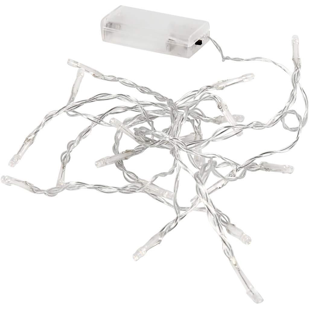 LED Lyskæde, L: 3,15 m, transparent, 1 stk.