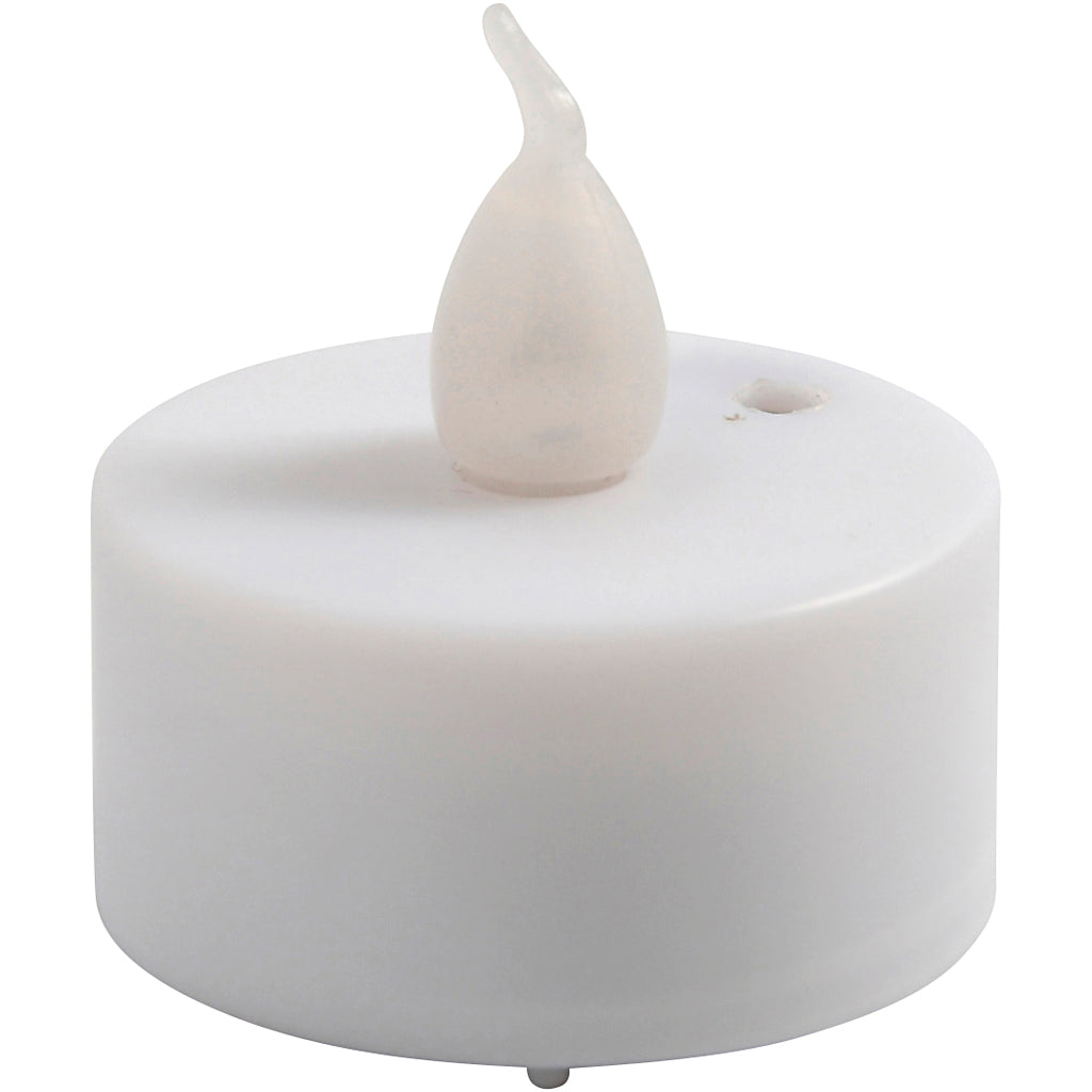 LED Fyrfadslys, H: 35 mm, diam. 38 mm, 6 stk./ 1 pk.