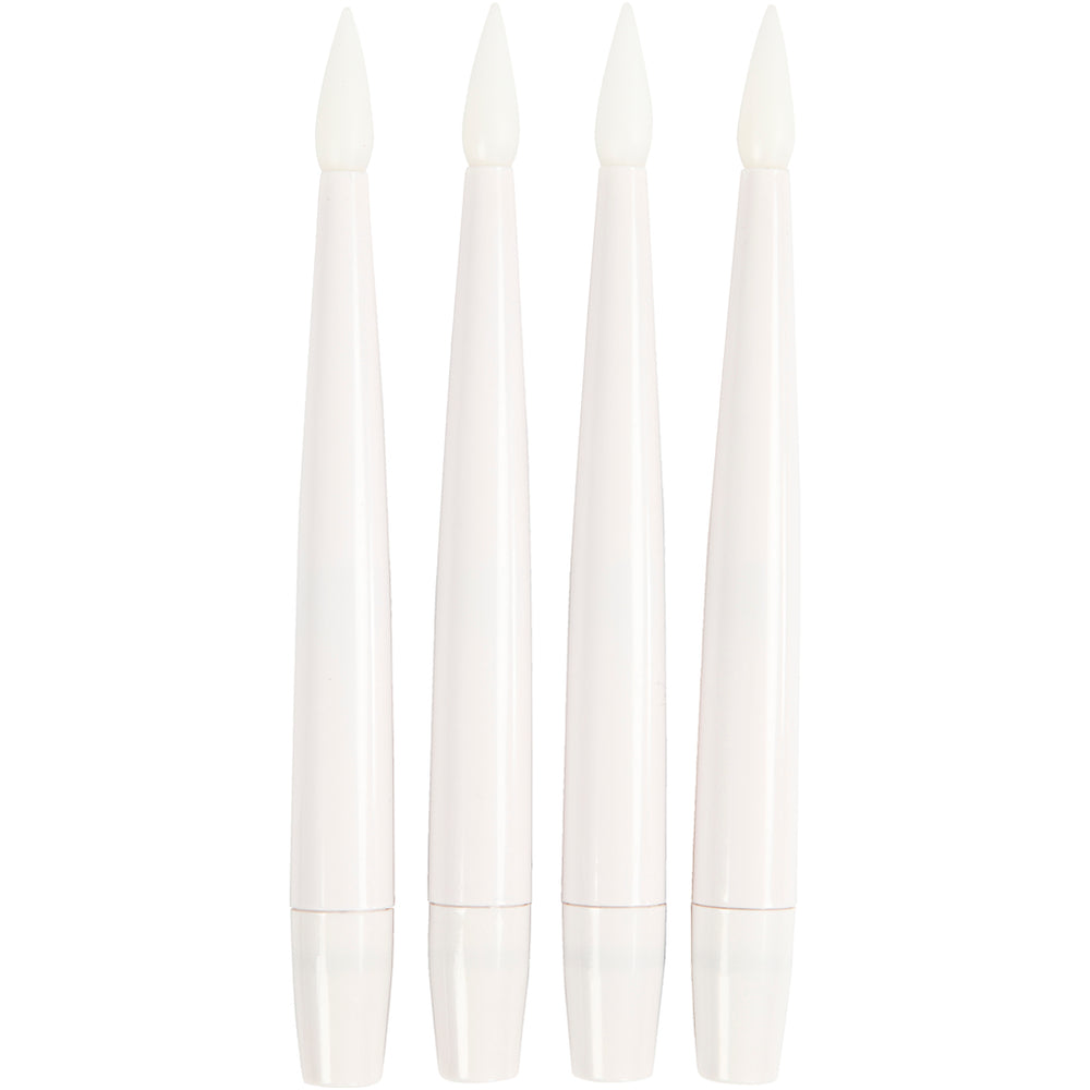 LED Juletræslys, H: 15,5 cm, diam. 14 mm, 4 stk./ 1 pk.