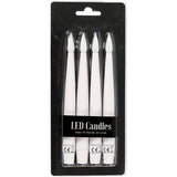 LED Juletræslys, H: 15,5 cm, diam. 14 mm, 4 stk./ 1 pk.