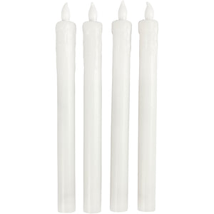 LED Stearinlys, H: 24,5 cm, diam. 20 mm, 4 stk./ 1 pk.