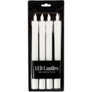 LED Stearinlys, H: 24,5 cm, diam. 20 mm, 4 stk./ 1 pk.