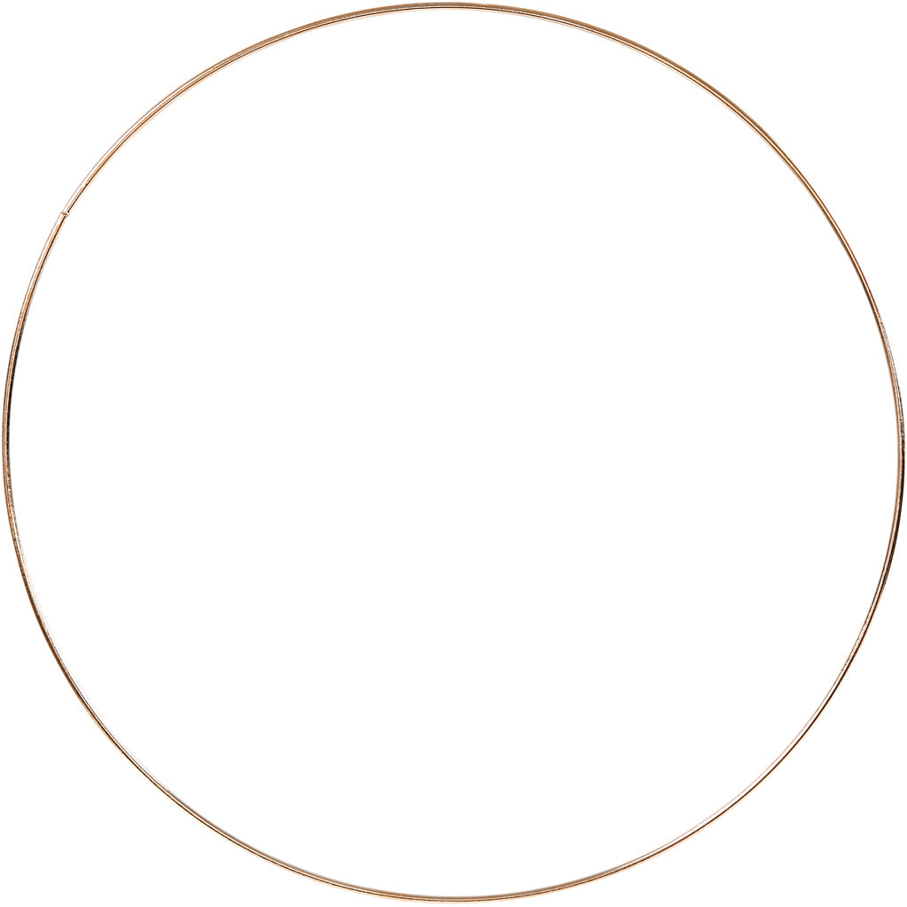 Metalring, diam. 30 cm, tykkelse 3 mm, guld, 1 stk.