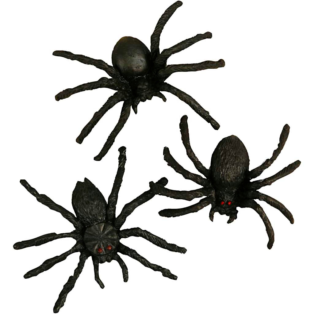 Edderkopper, str. 4 cm, 10 stk./ 1 pk.