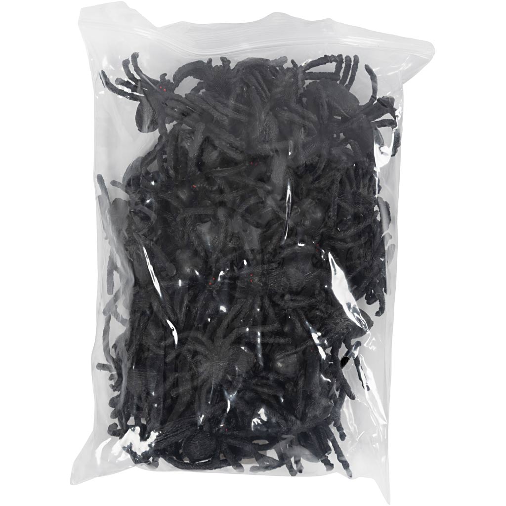 Edderkopper, str. 4 cm, 60 stk./ 1 pk.