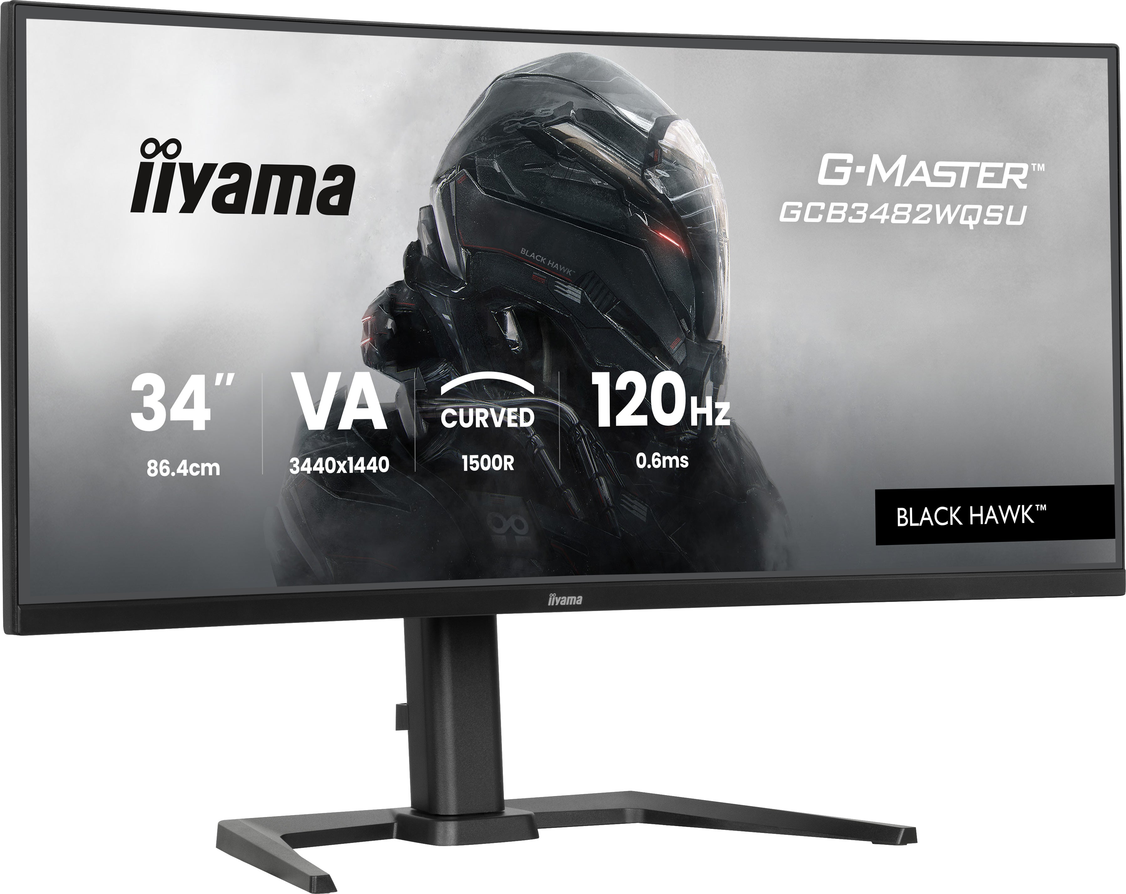 iiyama GCB3482WQSU-B1 computerskærm 86,4 cm (34) 1440 x 3440 pixel UltraWide Quad HD LED Sort