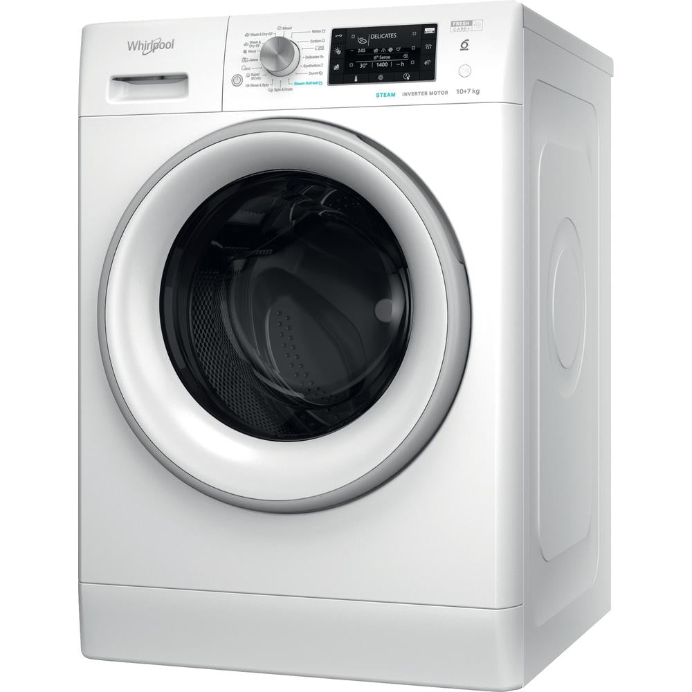 Whirlpool FFWDD 1076258 SV EE vaskemaskine - tørretumbler Fritstående Front-læsning Hvid E