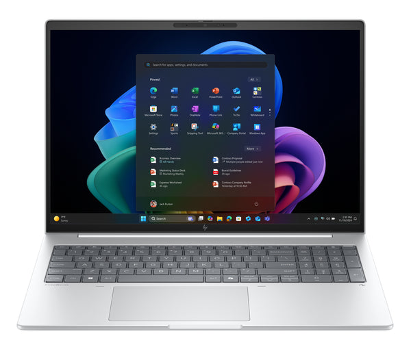 HP EliteBook 8 EB8G1a16AI RAI5340 16 24GB/512 PC NX Copilot+ PC AMD Ryzen AI 5 340 Laptop 40,6 cm (16) WUXGA DDR5-SDRAM 512 GB SSD Wi-Fi 7 (802.11be) Windows 11 Pro Sølv