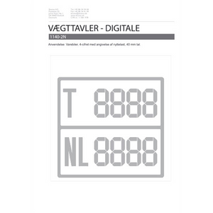 Digital vægttavler m/nytte last sølv