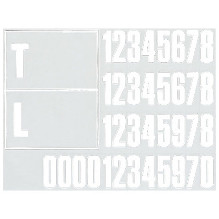 Vægttavle MINI 11x14 cm hvid - markerbar vægt og lasteevne til trailer, skomø