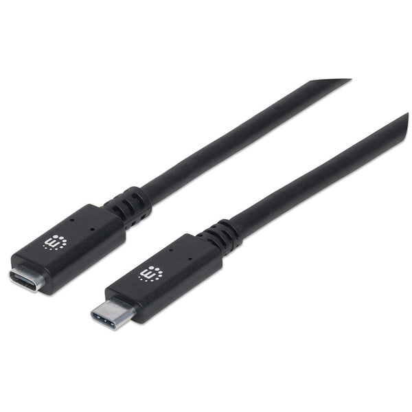 Manhattan USB 3.1 USB Type-C forlængerkabel 50cm Sort
