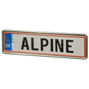 Rustfri nummerpladeramme 1 stk.