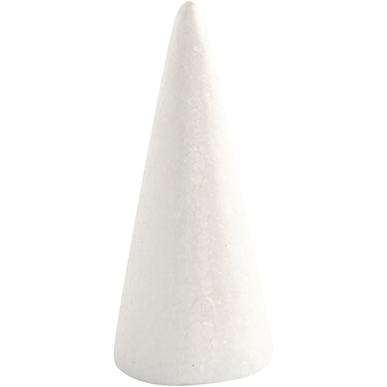 Kegle, H: 14,5 cm, diam. 6 cm, hvid, 5 stk./ 1 pk.
