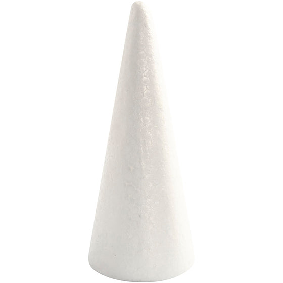 Kegle, H: 19,5 cm, diam. 7 cm, hvid, 1 stk.