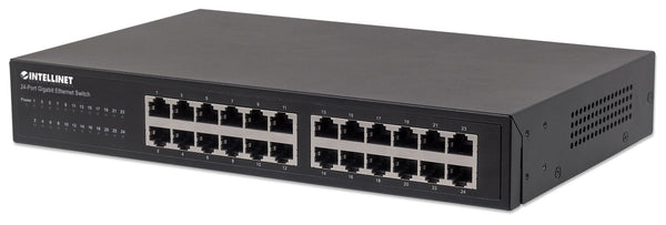 Intellinet 24-Port   , 24 x  Mbit/s RJ4 s, IEEE 802.3az (Energy Efficient ), Desktop, 19 Rackmount, Metal (Euro 2-pin plug) Switch 24-porte Gigabit