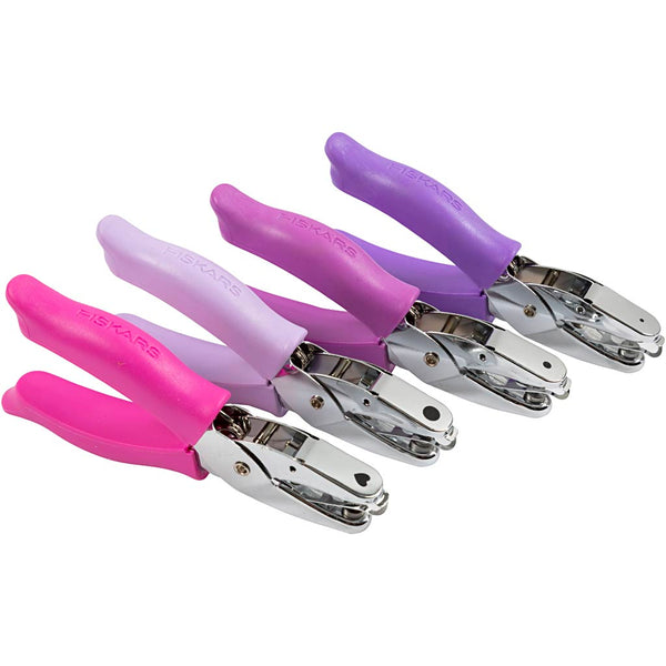 Fiskars Hand punch, hulstr. 1,5+3+5+6 mm, 4 stk./ 1 pk.
