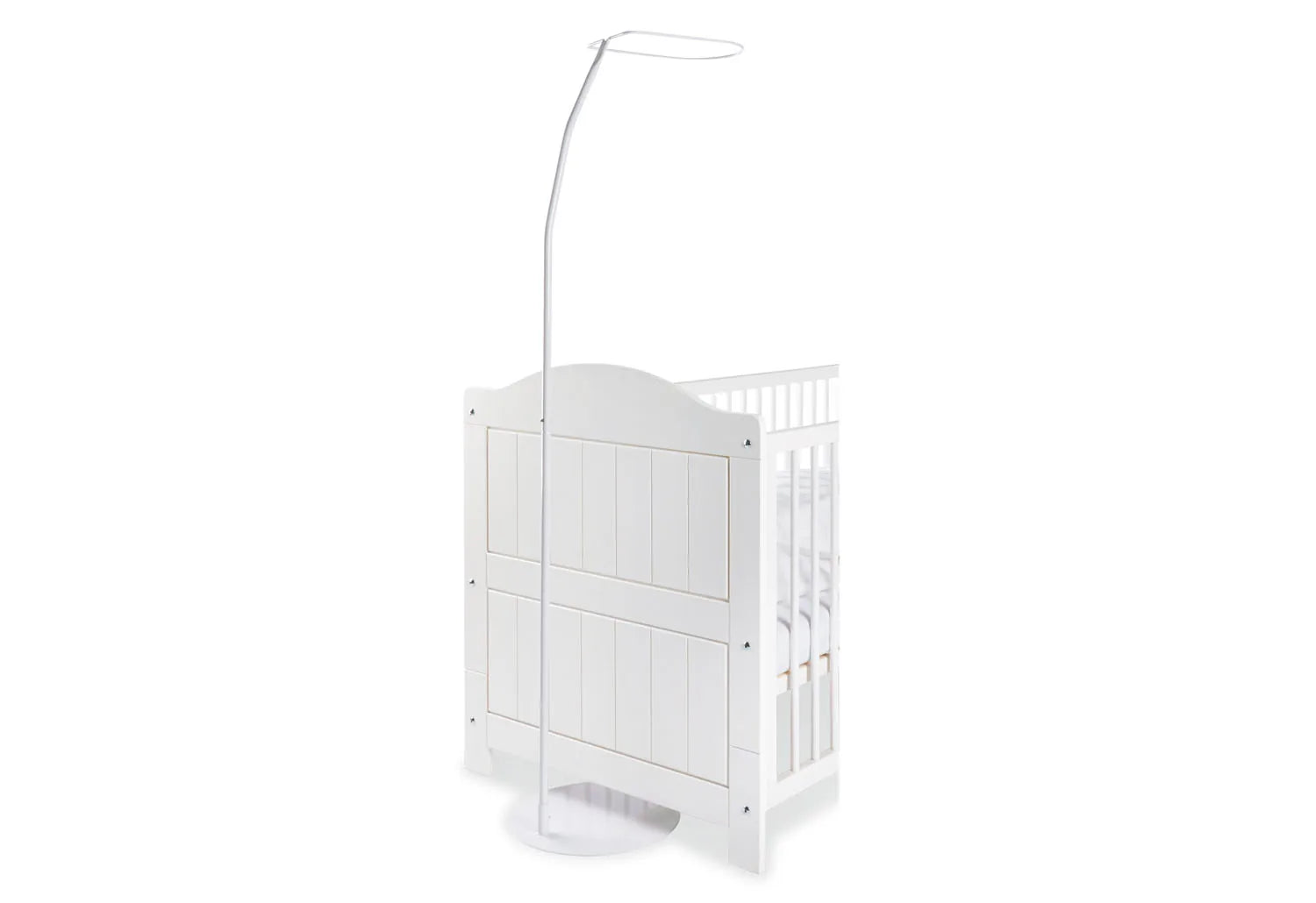 Pinolino Himmelstativ til vugge, Bedside Crib, babyseng, Metal/hvid lakeret