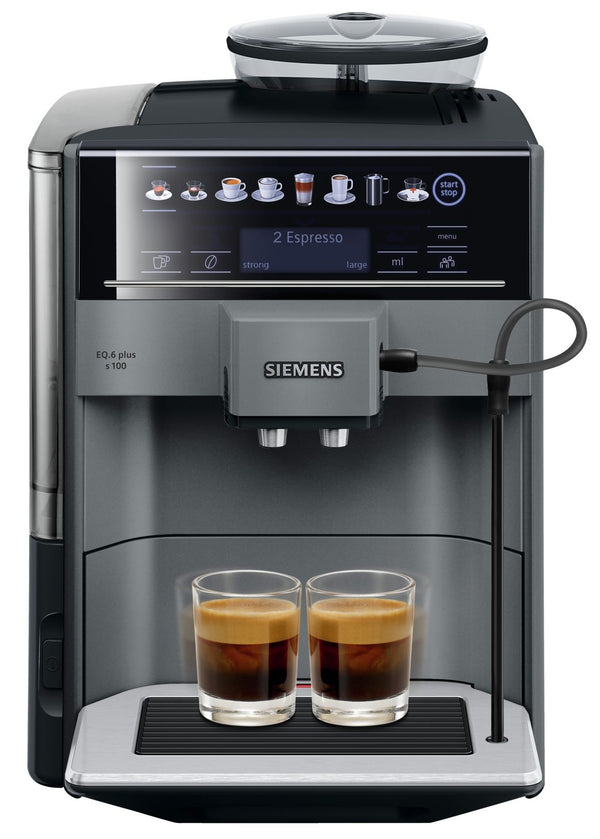 Siemens EQ.6 plus s100 TE651209RW Automatisk kaffemaskine Sort