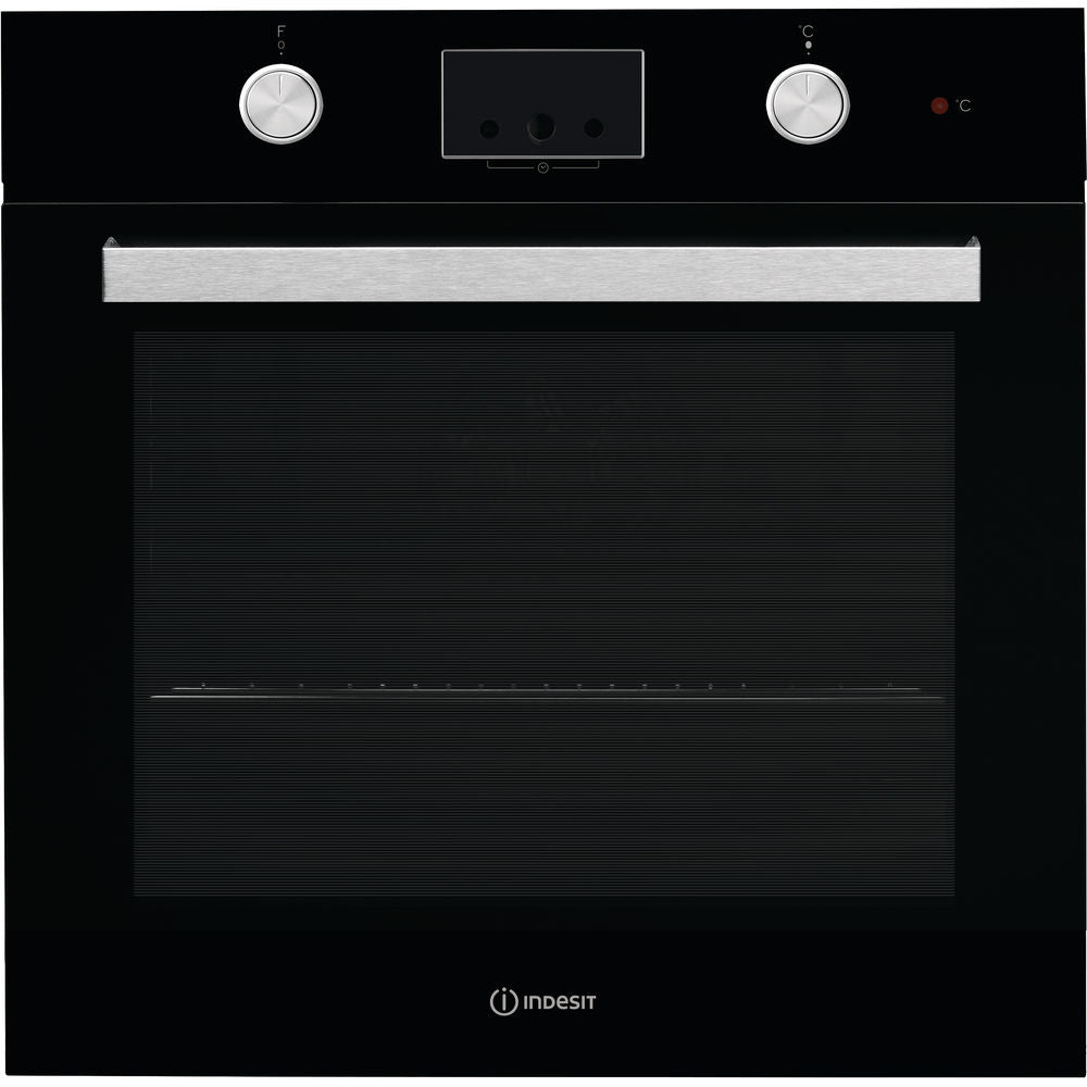 Indesit Sort Elektrisk ovn 66liter Klasse A Ovn