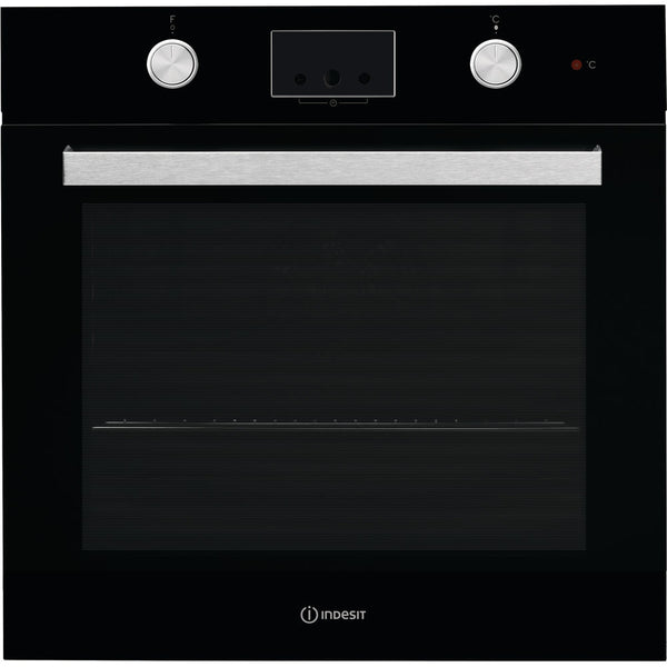 Indesit Sort Elektrisk ovn 66liter Klasse A Ovn