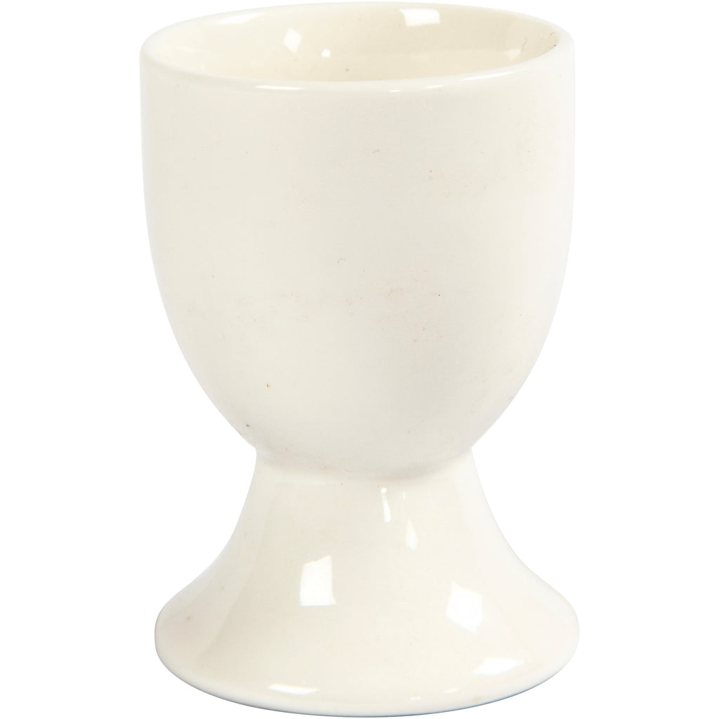 Æggebæger, H: 6,5 cm, råhvid, 12 stk./ 1 pk.