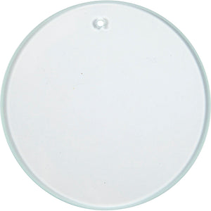 Glasplade, rund, diam. 7 cm, tykkelse 3 mm, 10 stk./ 1 pk.