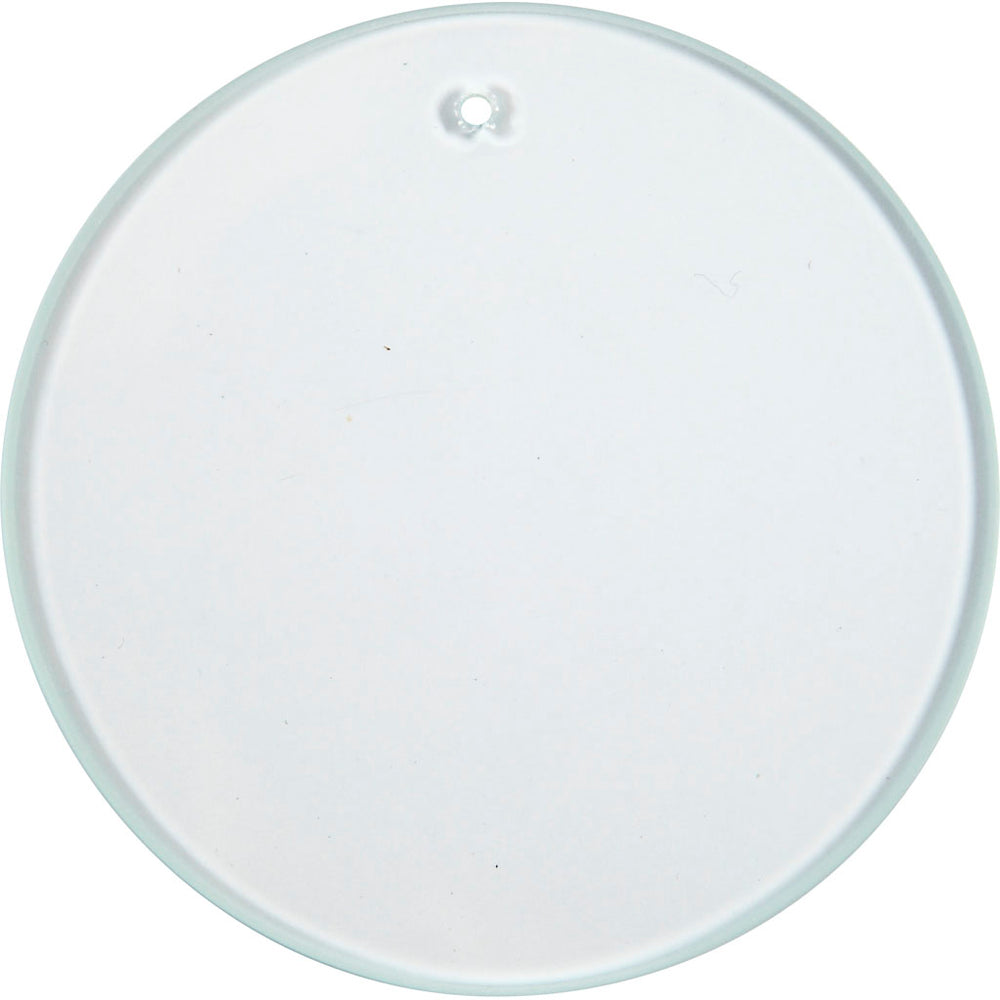 Glasplade, rund, diam. 7 cm, tykkelse 3 mm, 10 stk./ 1 pk.