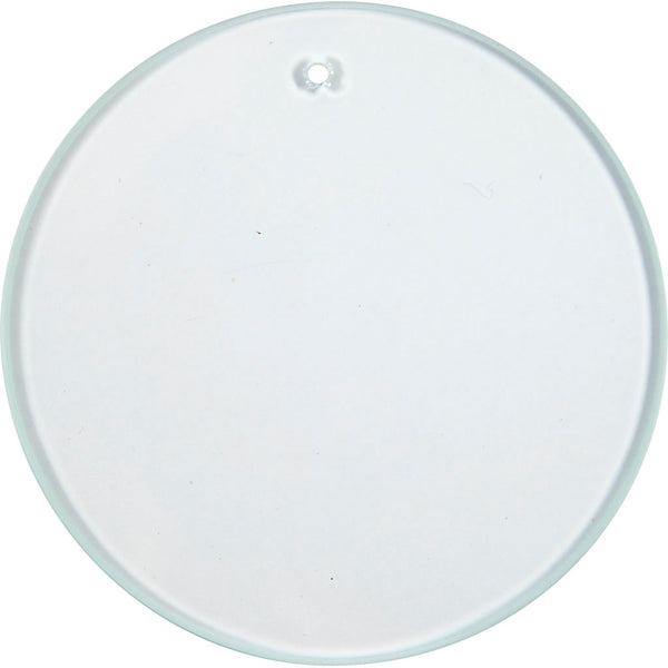 Glasplade, rund, diam. 7 cm, tykkelse 3 mm, 10 stk./ 1 pk.