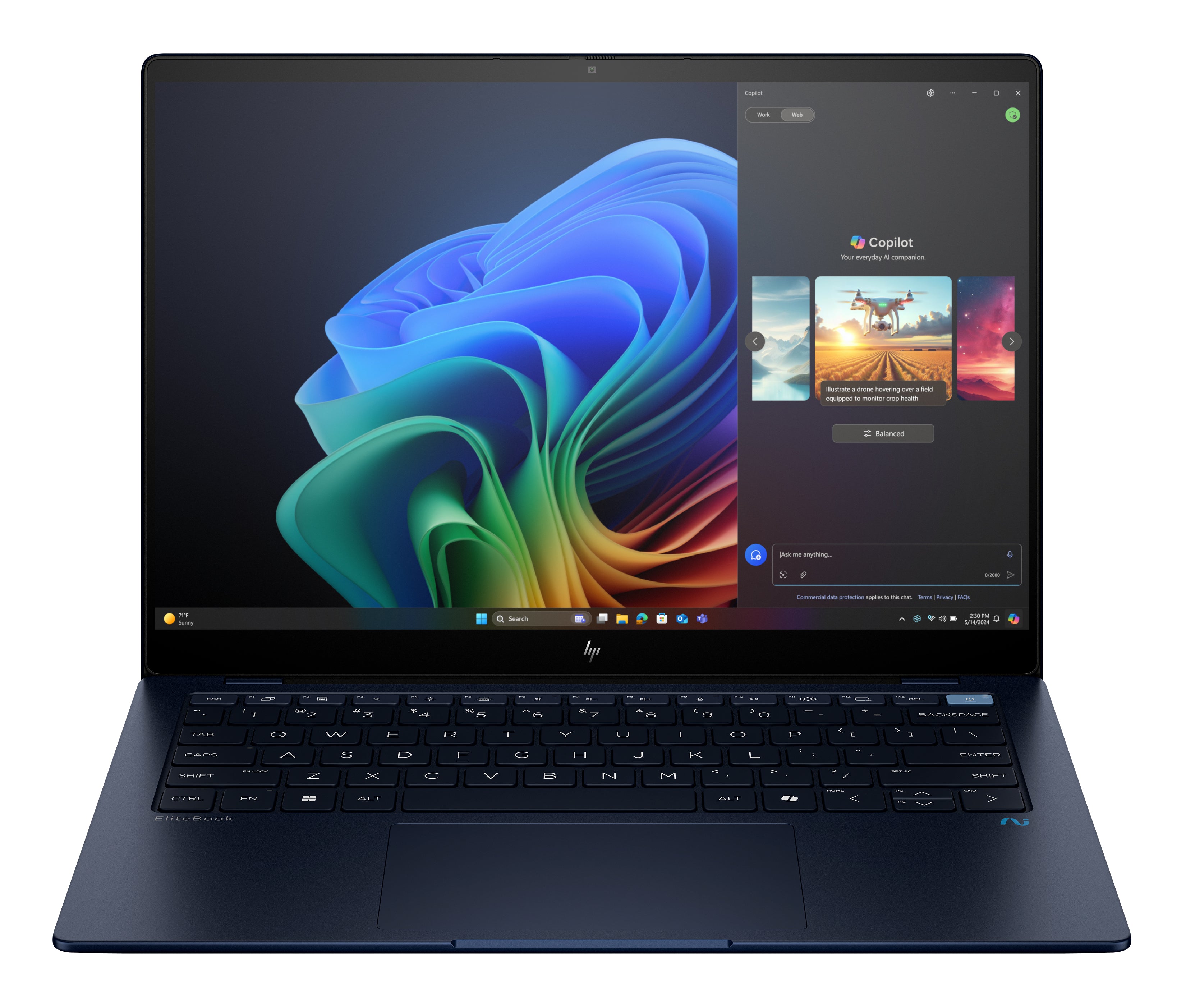 HP EliteBook Ultra 14 G1q8 Notebook AI 14 2240 x 1400 X1P-42-100 16GB 512GB Qualcomm Adreno Windows 11 Pro