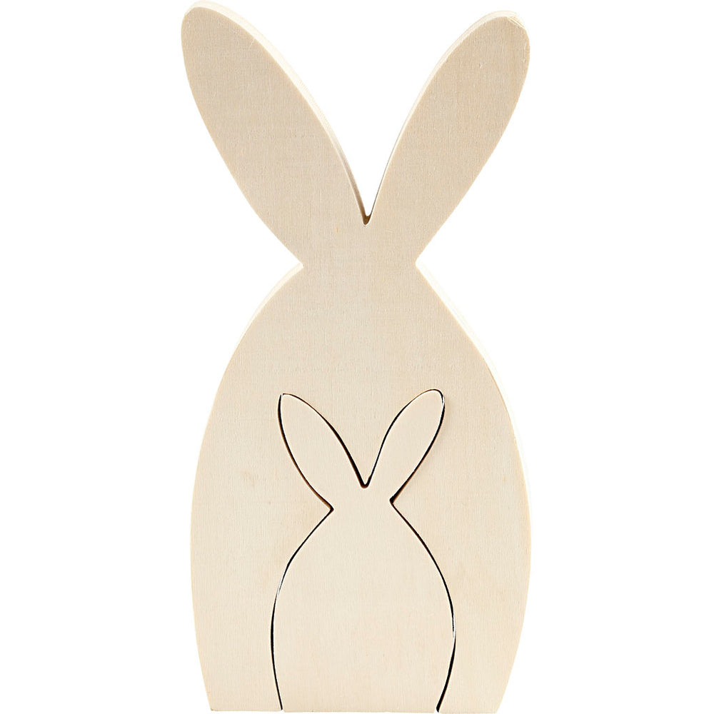 2i1 figur, harer, H: 11,5+24,5 cm, D: 2 cm, B: 6,5+11,5 cm, 1 sæt