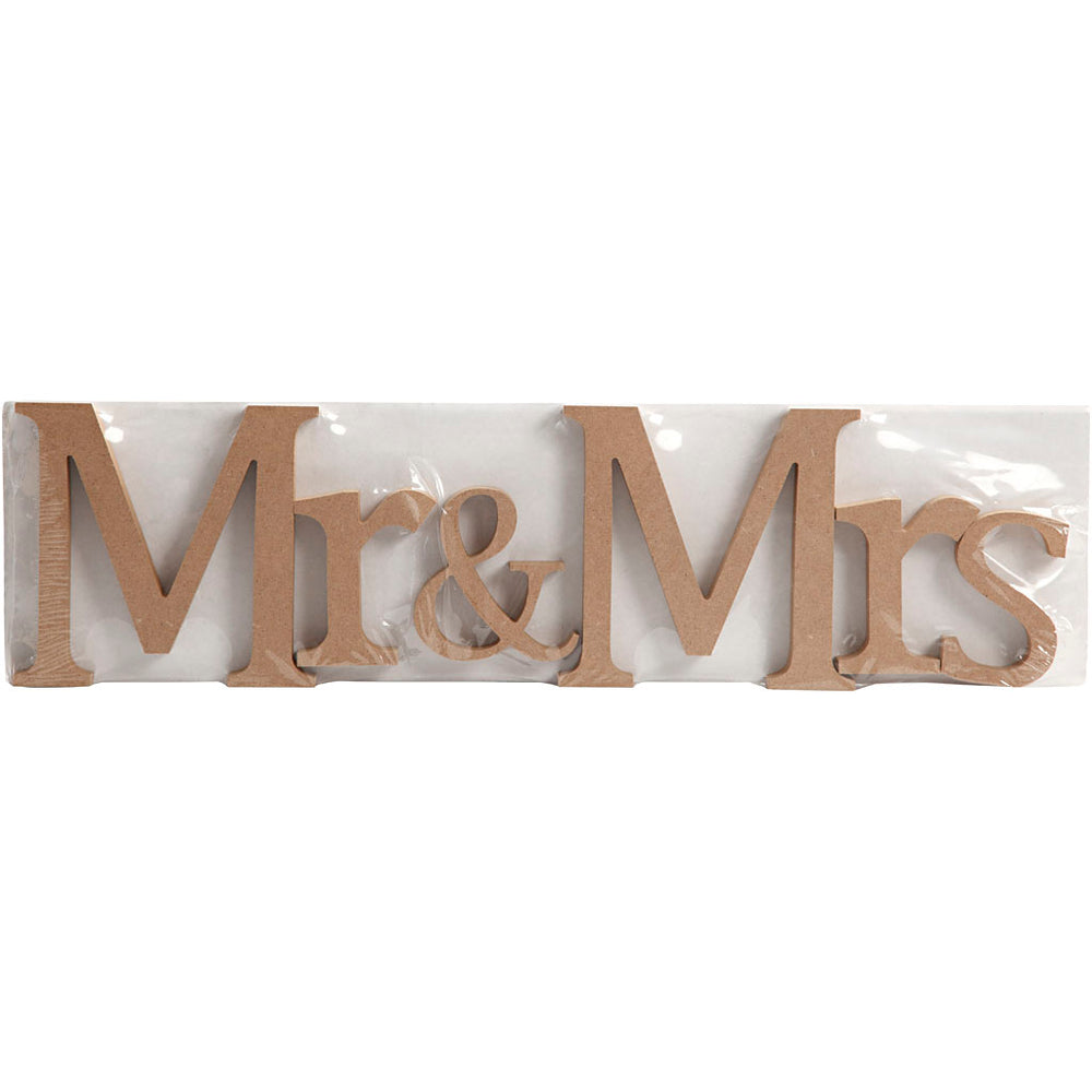 Bogstaver, Mr &amp; Mrs, H: 13 cm, D: 1,5 cm, 1 sæt