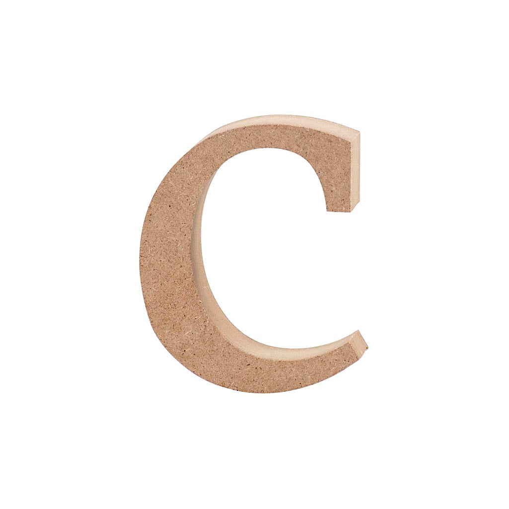 Bogstav, c, H: 8,4 cm, tykkelse 2 cm, 1 stk.