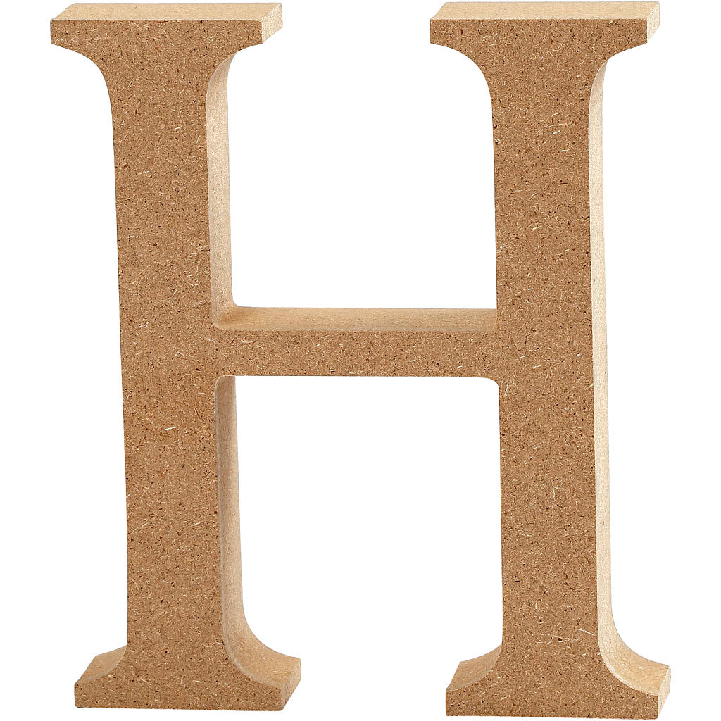 Bogstav, H, H: 8 cm, tykkelse 1,5 cm, 1 stk.