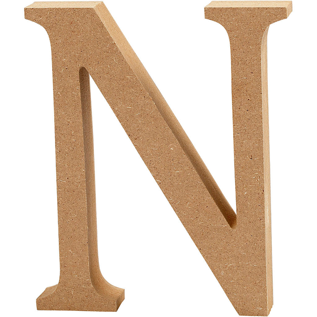 Bogstav, N, H: 8 cm, tykkelse 1,5 cm, 1 stk.