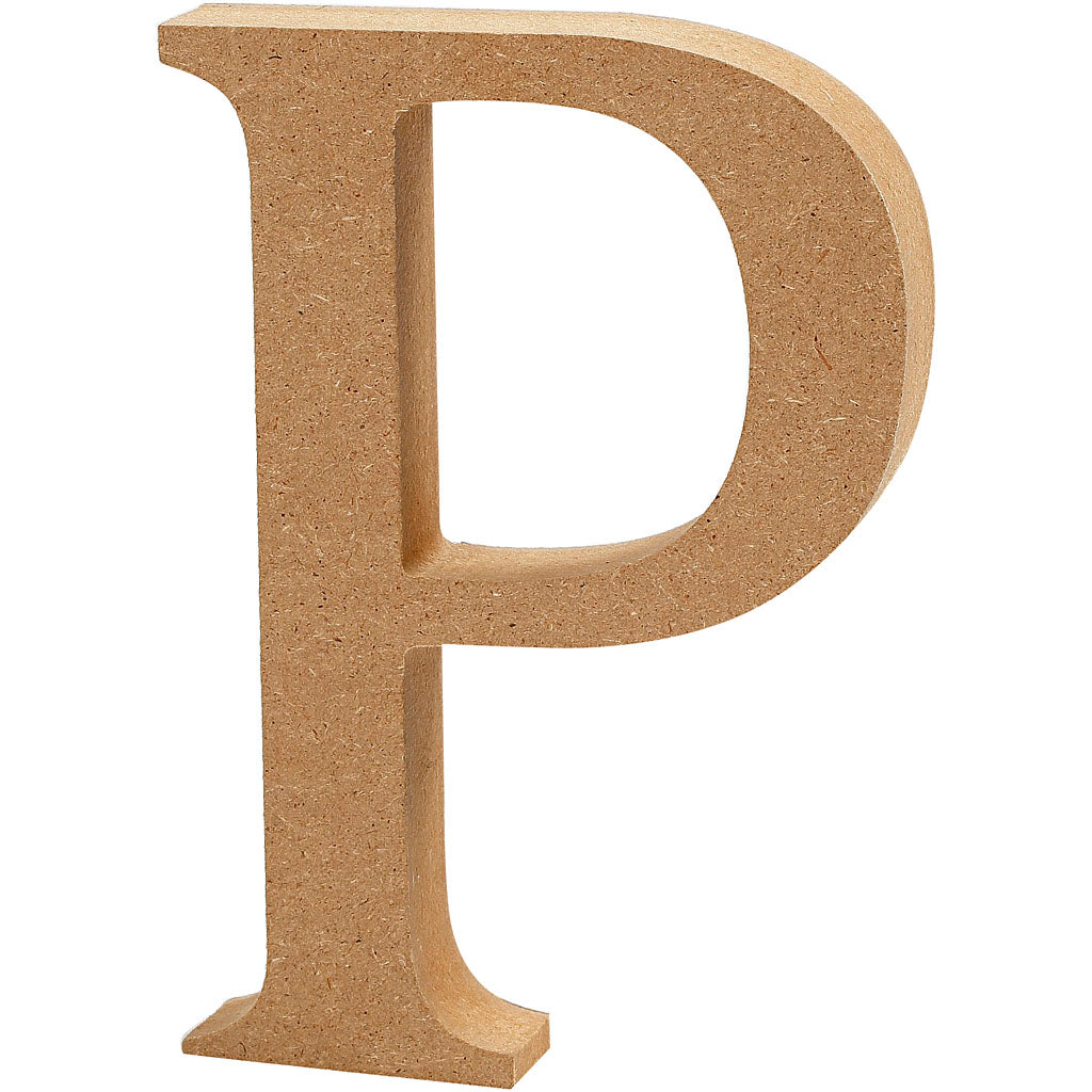 Bogstav, P, H: 8 cm, tykkelse 1,5 cm, 1 stk.