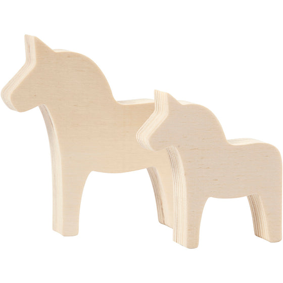 Hest, H: 8+10 cm, B: 7+9,5 cm, tykkelse 1,8 cm, 2 stk./ 1 pk.