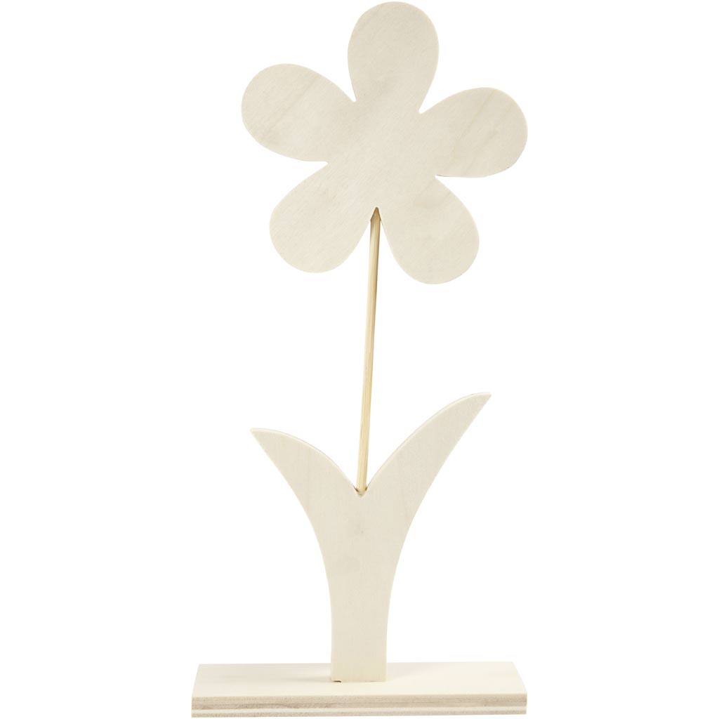 Blomst, H: 26 cm, B: 13 cm, tykkelse 1 cm, 1 stk.