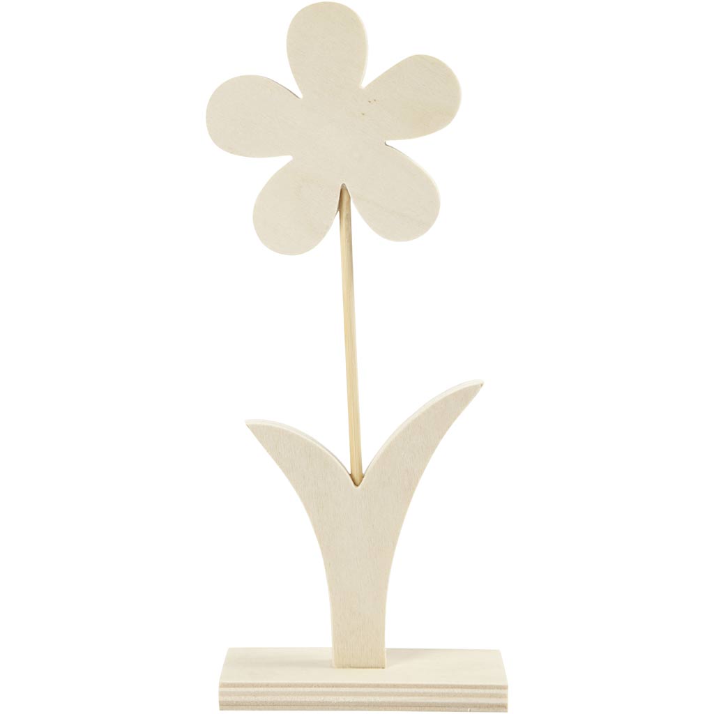 Blomst, H: 23 cm, B: 9,5 cm, tykkelse 1 cm, 1 stk.