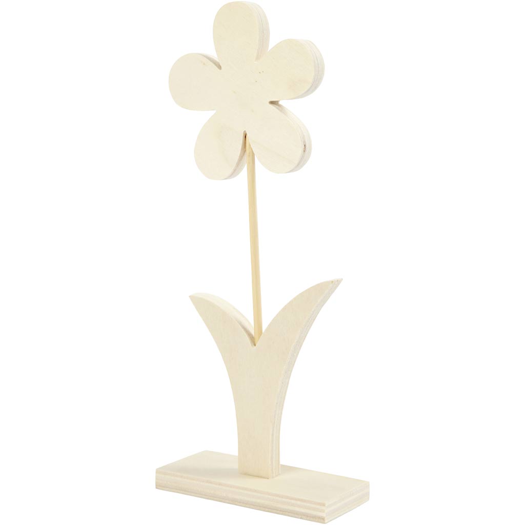 Blomst, H: 23 cm, B: 9,5 cm, tykkelse 1 cm, 1 stk.
