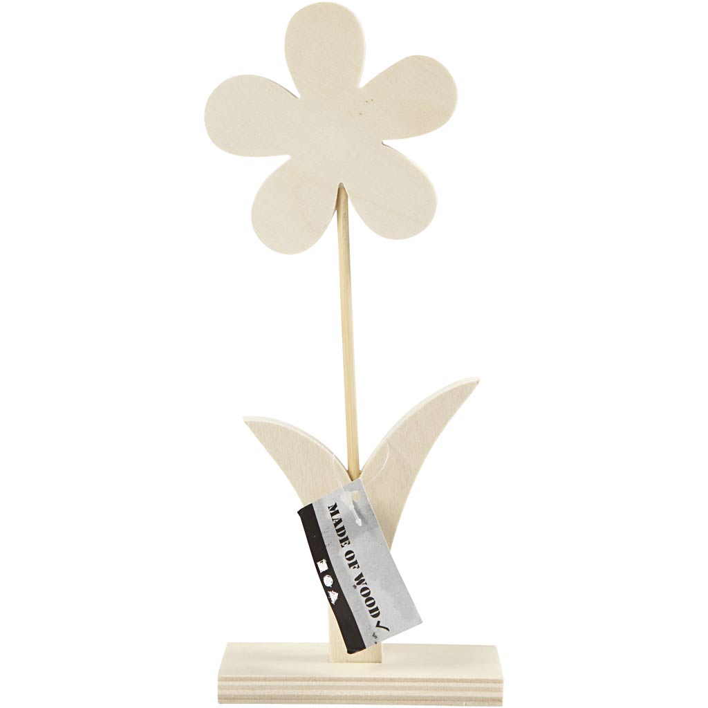 Blomst, H: 23 cm, B: 9,5 cm, tykkelse 1 cm, 1 stk.
