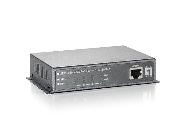 LevelOne GEP-0520 Switch 4-porte Gigabit  PoE
