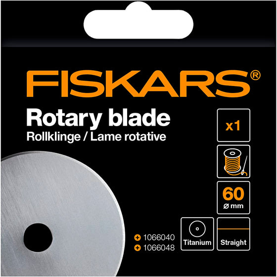 Fiskars Rulleskæreblad, diam. 60 mm, 1 stk.