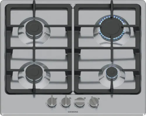 Siemens EG6B5PK90 kogeplade Sort, Rustfrit stål Indbygget 60 cm Gaskomfur 4 zone(s)