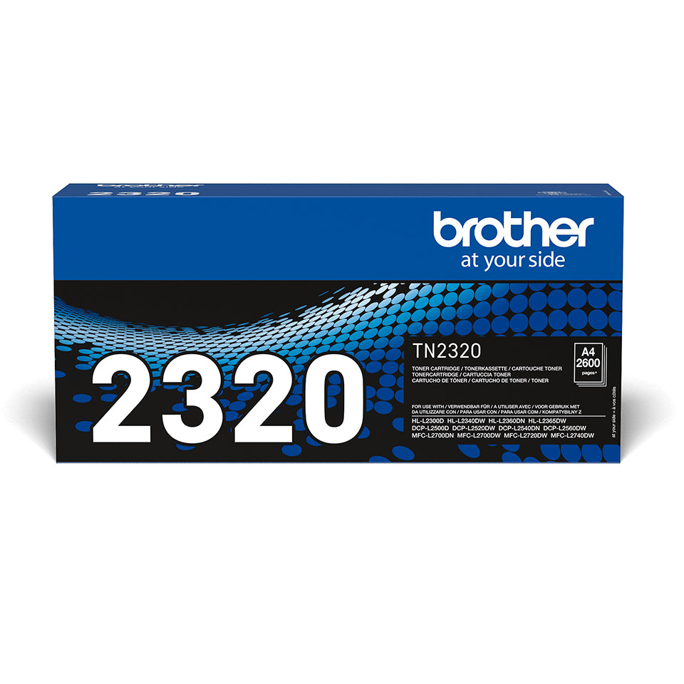 Brother TN 2320 Sort 2600 sider Toner