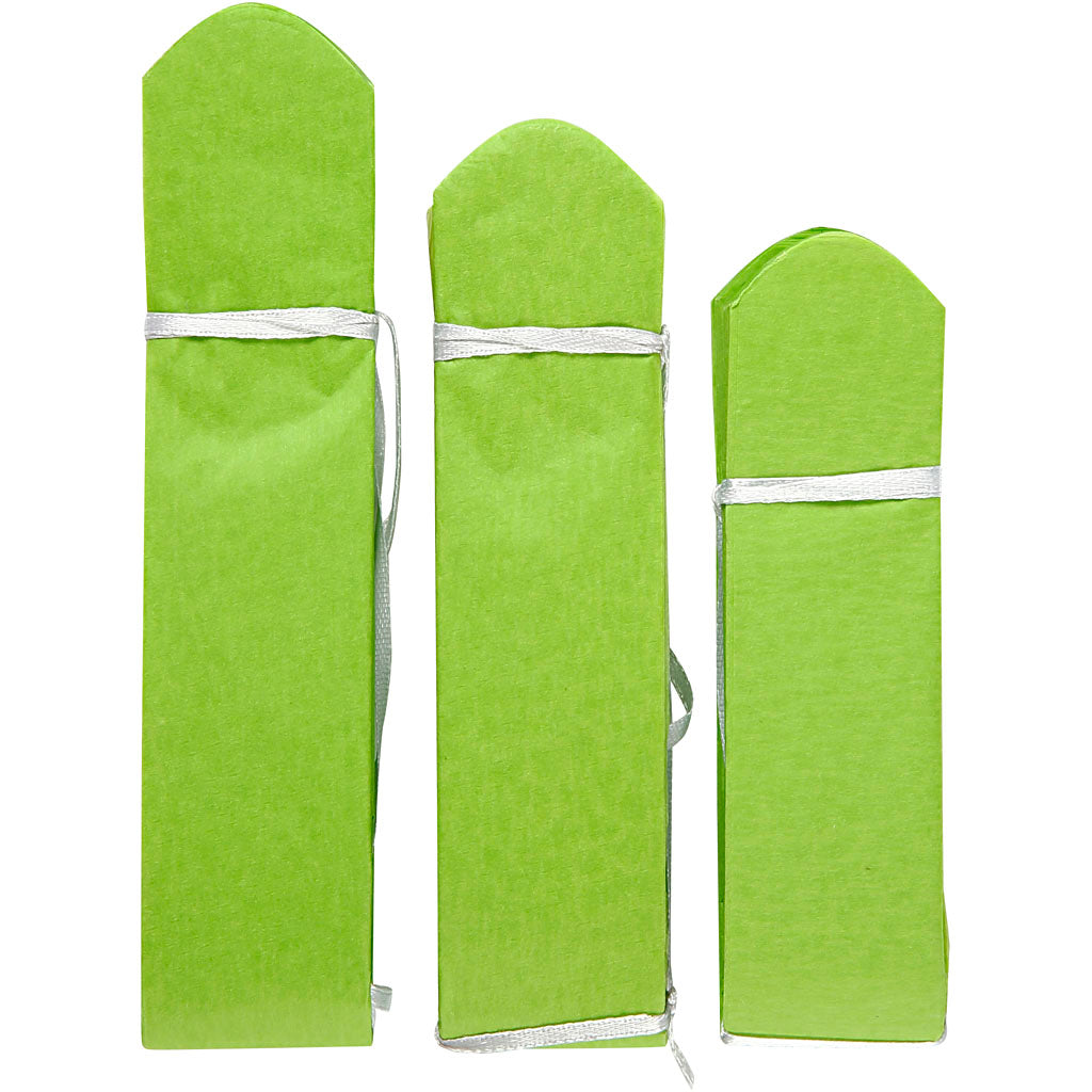 Papirpomponer, diam. 20+24+30 cm, 16 g, limegrøn, 3 stk./ 1 pk.