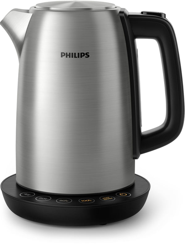 Philips Avance Collection Kedel 1.7liter Metal/sort børstet metal