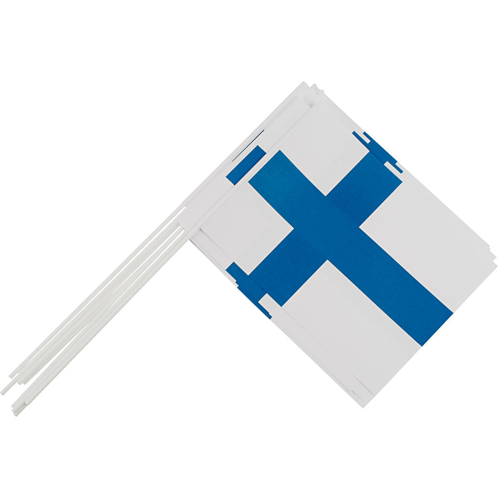 Farverige papirflag - 10 stk. til festlige anledninger